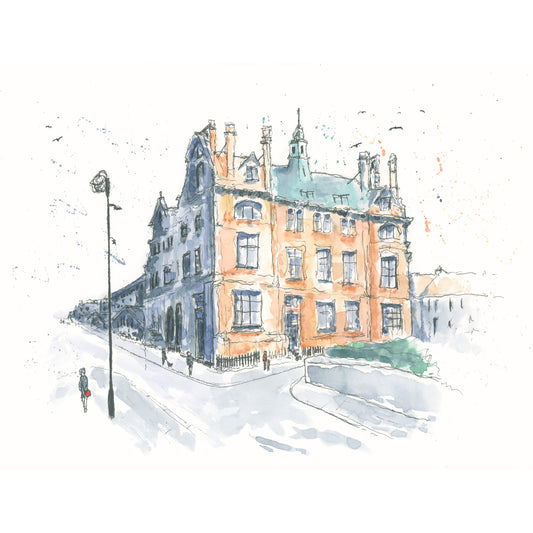 Watercolour artwork of The Old Post Office in Sunderland